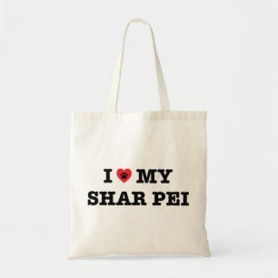 I Heart My Shar Pei Tote Bag