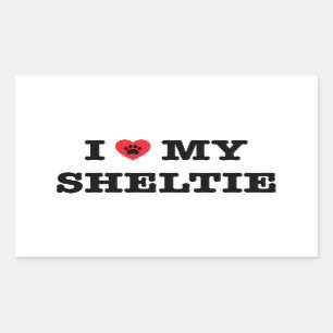 I Heart My Sheltie Sticker
