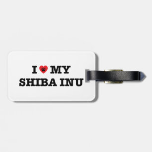 I Heart My Shiba Inu Luggage Tag