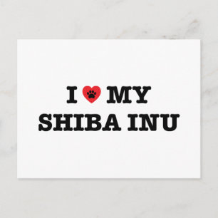 I Heart My Shiba Inu Postcard