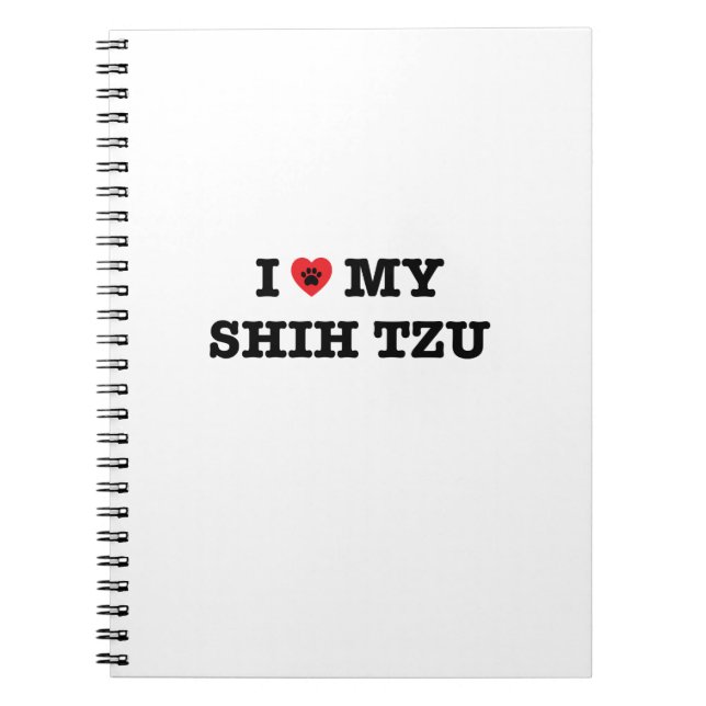 I Heart My Shih Tzu Notebook (Front)