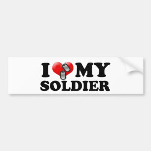 I (Heart) My Soldier Bumper Sticker
