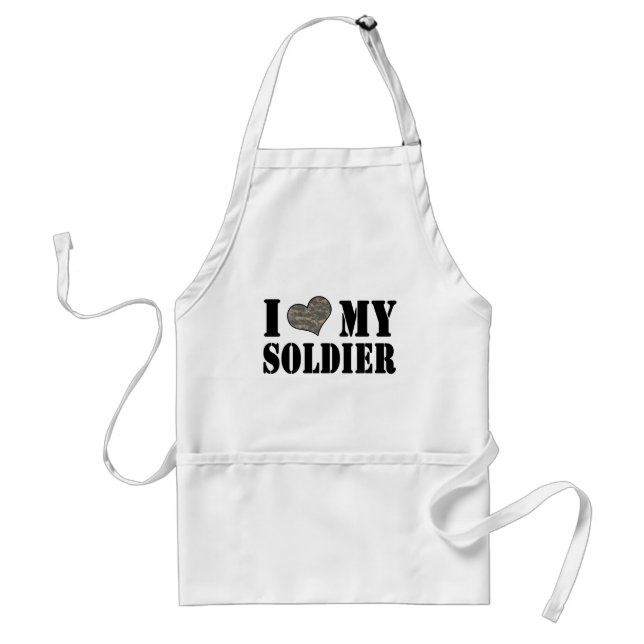 I Heart My Soldier Standard Apron (Front)