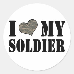 I Heart My Soldier Stickers