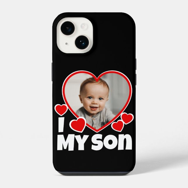 I Heart My Son Personalised Photo iPhone Case (Back)