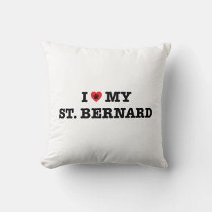 I Heart My St Bernard Cushion