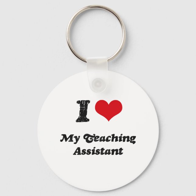 I heart My Teaching Assistant Key Ring (Front)