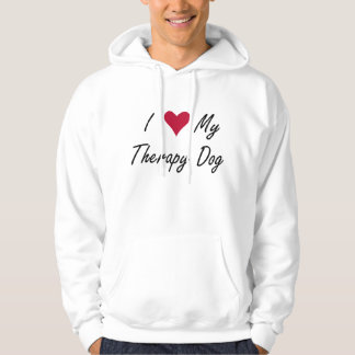 I Heart My Therapy Dog Hoodie