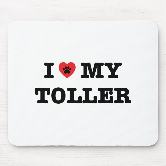 I Heart My Toller Mouse Pad (Front)
