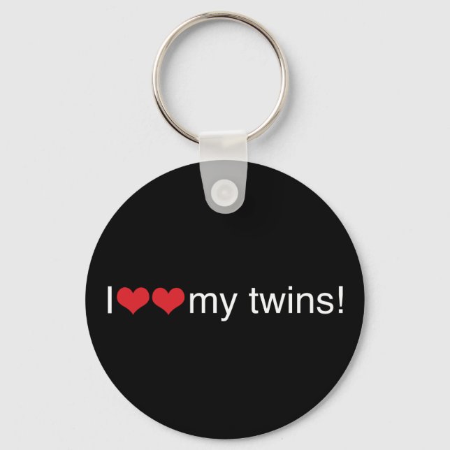 I Heart My Twins Key Ring (Front)