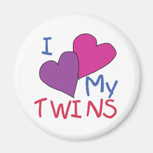 I Heart My Twins Magnet