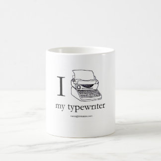 I heart my typewriter, mug