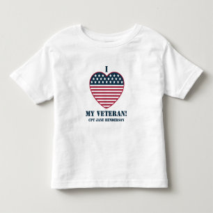 "I (Heart) My Veteran!" Customisable Toddler T-Shirt