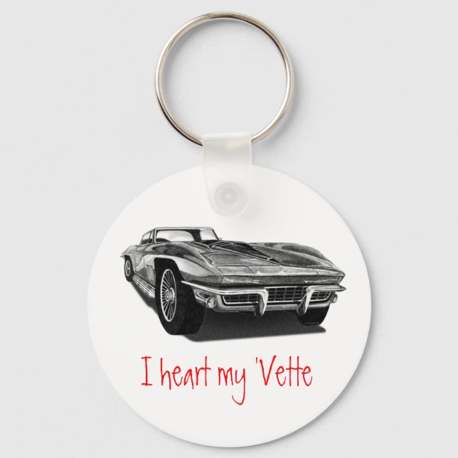 I heart my 'Vette Key Ring (Front)
