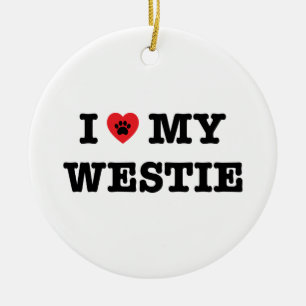 I Heart My Westie Ornament