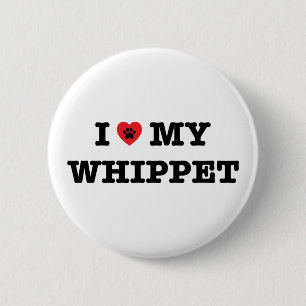 I Heart My Whippet Button