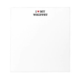 I Heart My Whippet Notepad