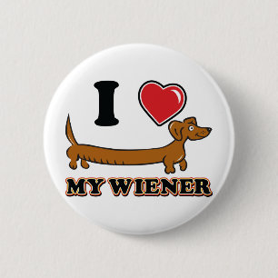 I Heart my Wiener 6 Cm Round Badge