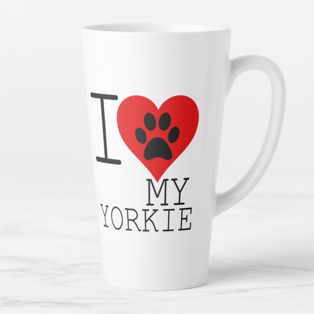 I HEART MY YORKIE LATTE MUG (Right)
