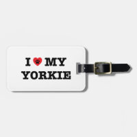 I Heart My Yorkie Luggage Tag