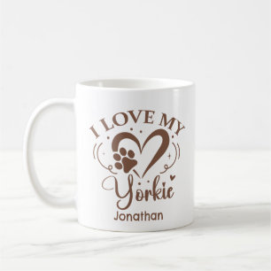 I Heart My Yorkie Personalized Coffee Mug