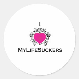 I Heart MyLifeSuckers Stickers