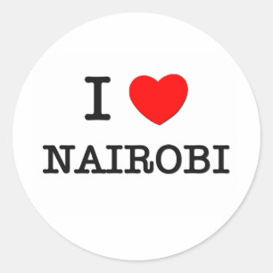 I Heart NAIROBI Classic Round Sticker