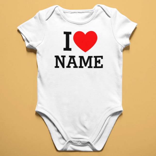 I Heart Name Baby Bodysuit (Creator Uploaded)