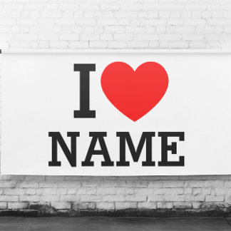 I Heart Name Banner