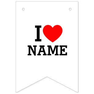 I Heart Name Bunting