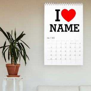 I Heart Name Calendar