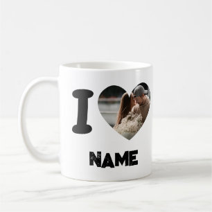 I Heart Name Custom Gift for Girlfriend, Boyfriend Coffee Mug