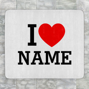 I Heart Name Cutting Board