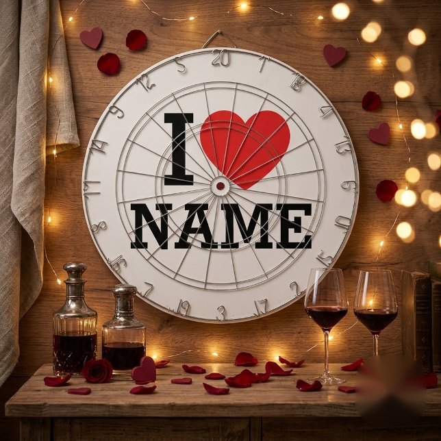 I Heart Name Dartboard (Creator Uploaded)