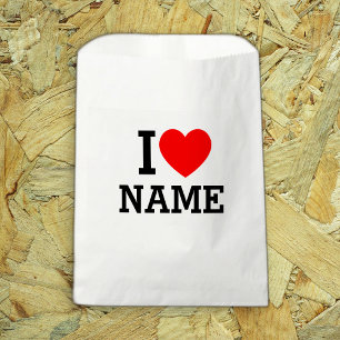 I Heart Name Favour Bag
