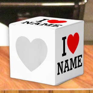 I Heart Name Favour Box