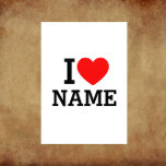 I Heart Name Flyer<br><div class="desc">Write your desired Name or Text on the name Section.</div>