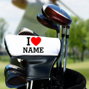 I Heart Name Golf Head Cover