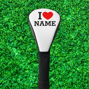 I Heart Name Golf Head Cover