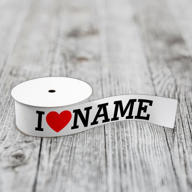 I Heart Name Grosgrain Ribbon (Creator Uploaded)