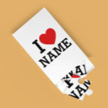 I Heart Name Jigsaw Puzzle<br><div class="desc">Write your desired Name or Text on the name Section.</div>