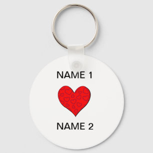 I Heart Name Key Ring