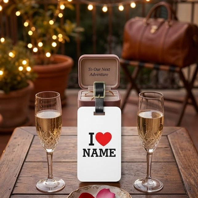 I Heart Name Luggage Tag (Creator Uploaded)