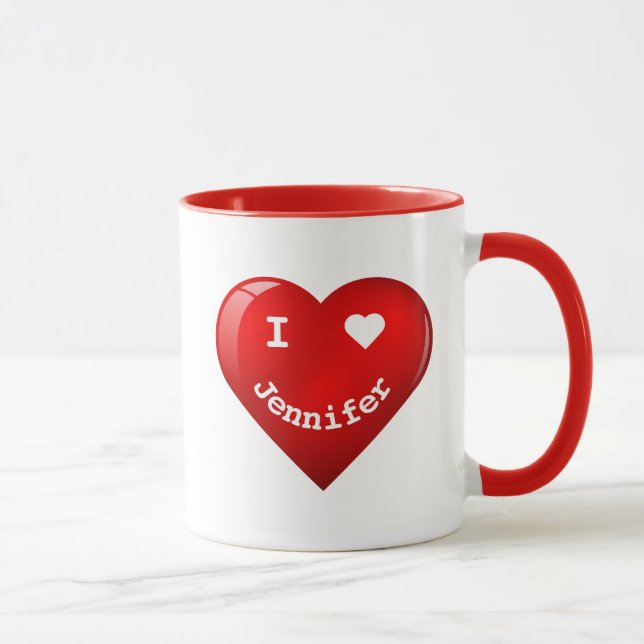 I Heart Name Mug (Right)
