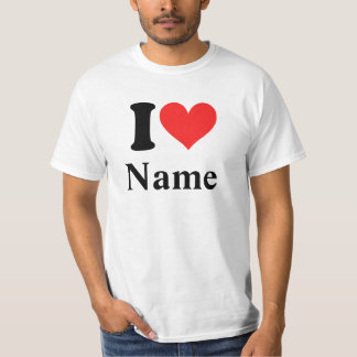 I Heart Name (personalise it) T-Shirt