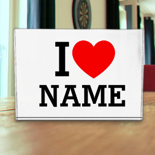 I Heart Name Photo Block