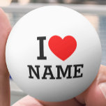 I Heart Name Ping Pong Ball<br><div class="desc">Write your desired Name or Text on the name Section.</div>