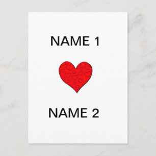 I Heart Name Postcard