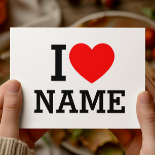 I Heart Name Postcard