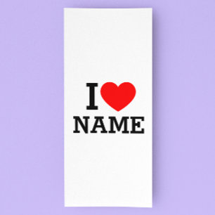 I Heart Name Rack Card